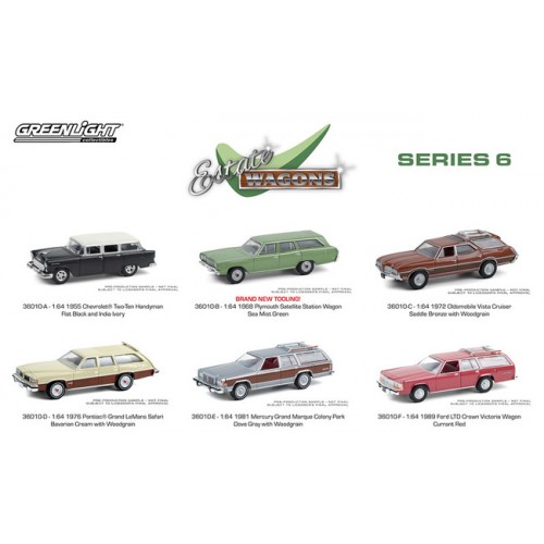Greenlight Estate Wagons Series 6 - Six Car Set