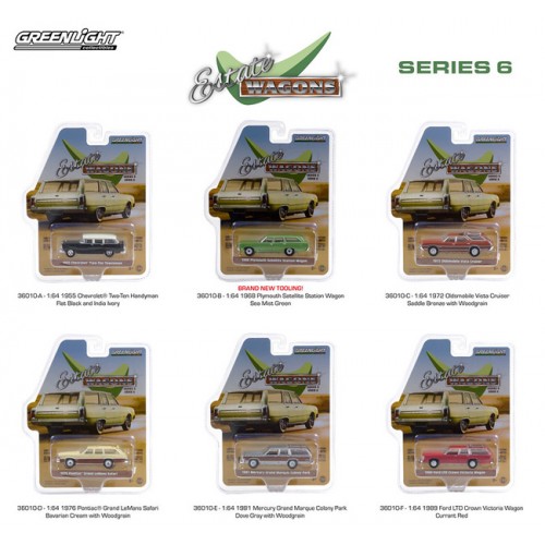Greenlight Estate Wagons Series 6 - Six Car Set