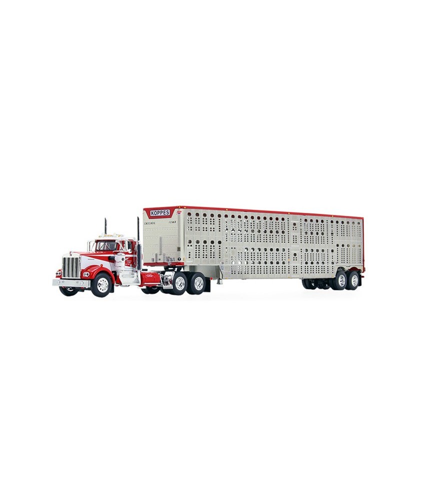 DCP by First Gear Kenworth W900A with Wilson Livestock Trailer Koppes