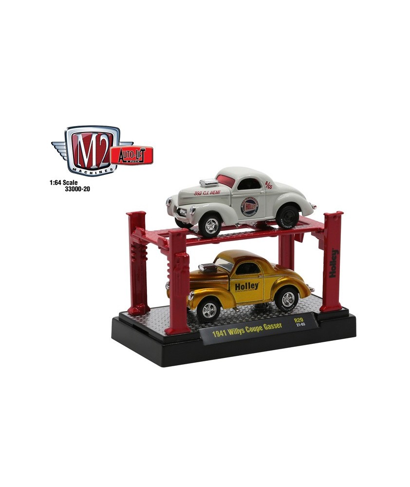 M2 Machines Auto-Lifts Release 20 - 1941 Willys Coupe 2 Car Set