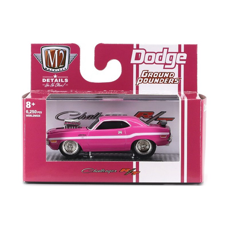 M2 Machines by M2 Collectible Ground Pounders 1970 Dodge Challenger R/T 383 1:64 Scale R15 16-01 Red Details Like NO Other! 
