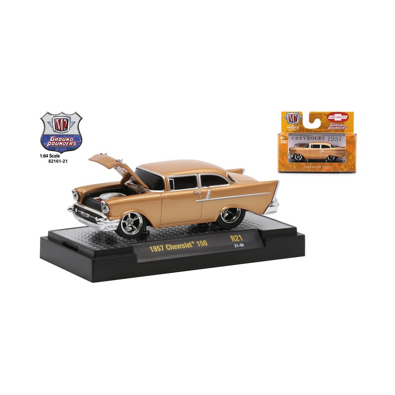 M2 Machines 1:64 1957 Chevrolet 150 Gold Ground Pounders 