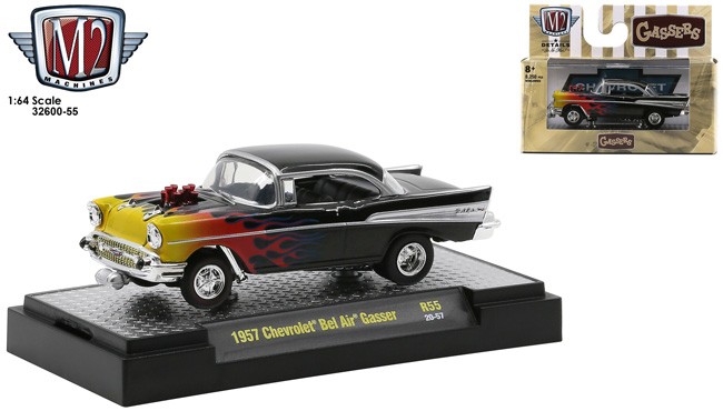 M2 Machines Detroit Muscle Release 55 - 1957 Chevy Bel Air Gasser