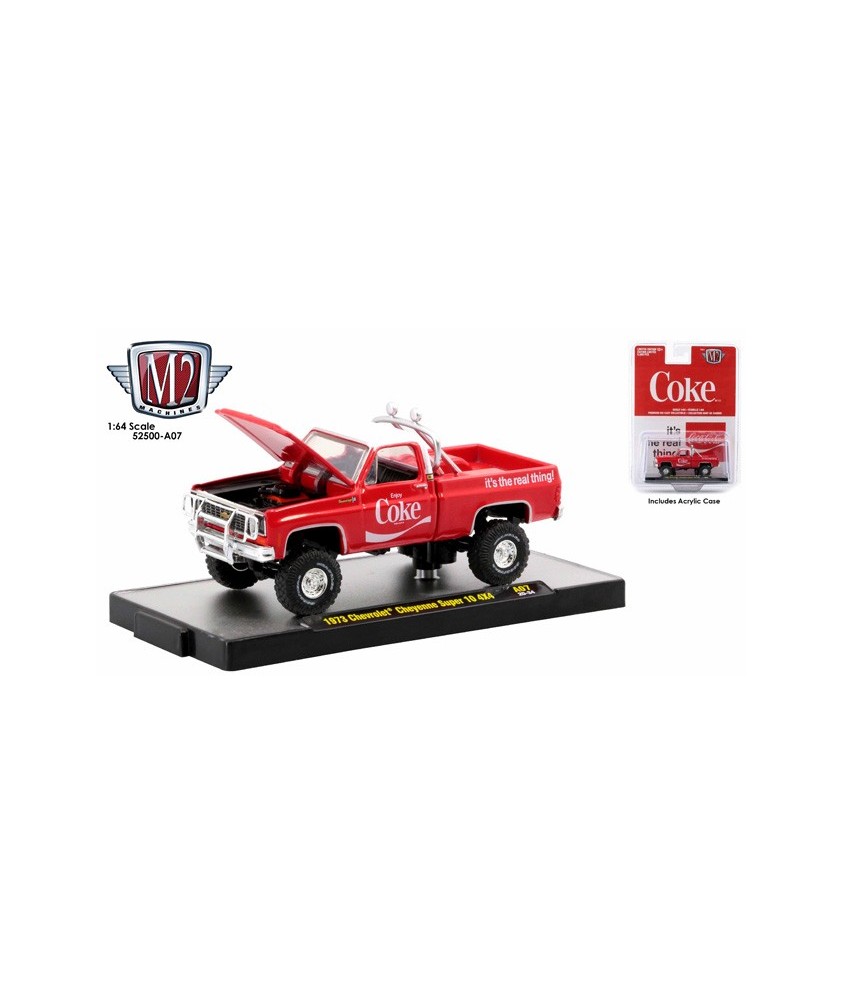 M2 Machines 1:64 1973 Chevrolet Cheyenne Super 10 – Brown With Flames, Limited Edition Diecast #HS70-P5