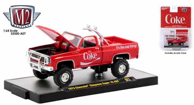 M2 Machines Coca-Cola Release A07 - 1973 Chevy Cheyenne Super 10 4x4