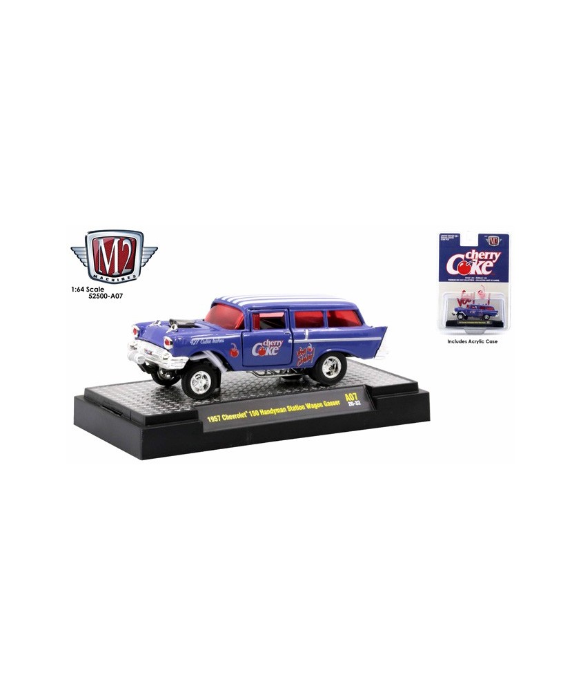 M2 Machines Coca-Cola Release A07 - 1957 Chevrolet 150 Handyman Station Wagon Gasser