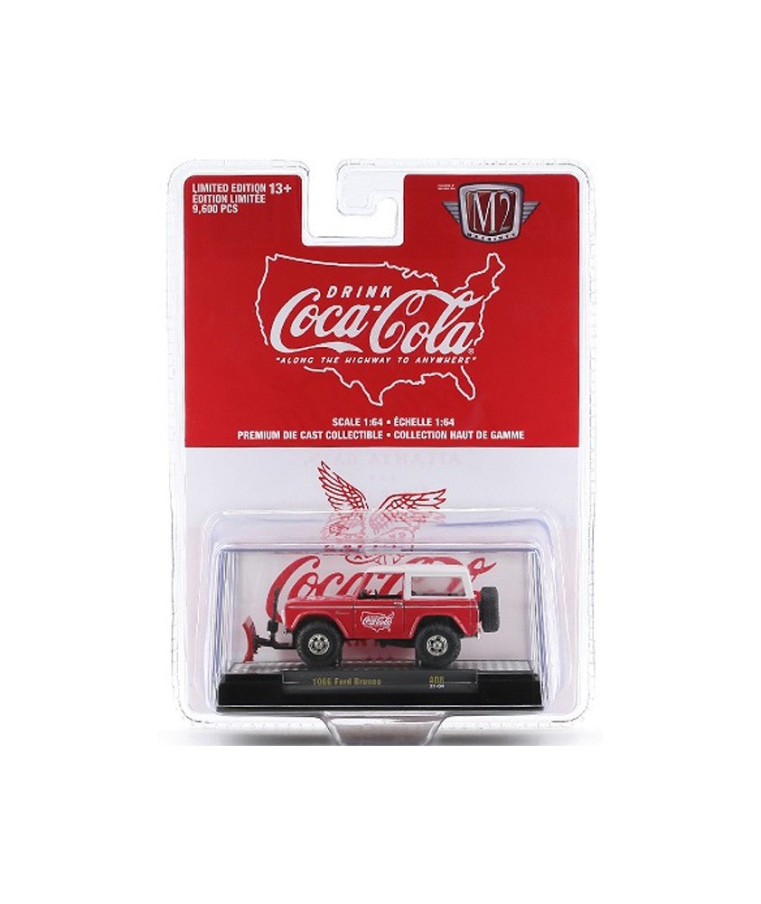 M2 Machines Coca-Cola Release A08 1966 Ford Bronco with Snow Plow