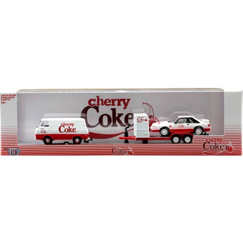 M2 Machines Coca-Cola Haulers Release TW09 - 1965 Ford Econoline Van with 1990 Ford Mustang GT