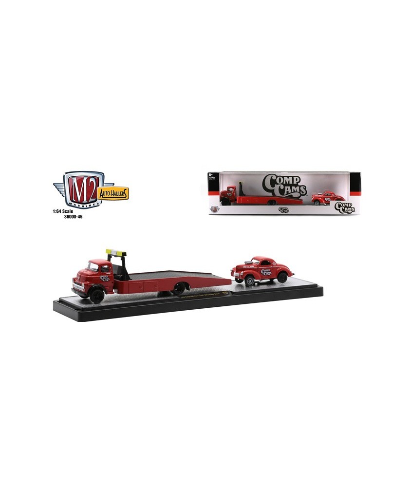 M2 Machines Auto-Haulers Release 45 - 1958 Dodge COE with 1941 Willys Coupe Gasser