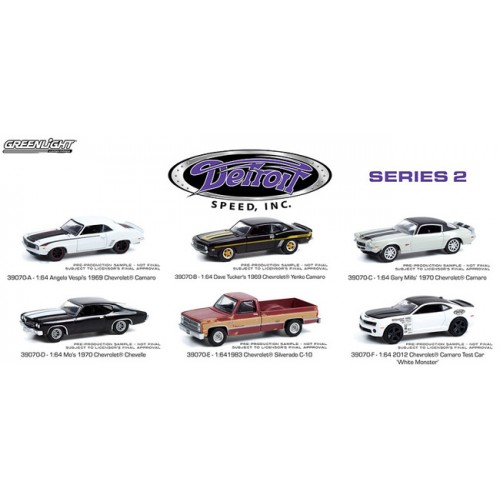 Greenlight Detroit Speed Series 2 - Six Car Set
