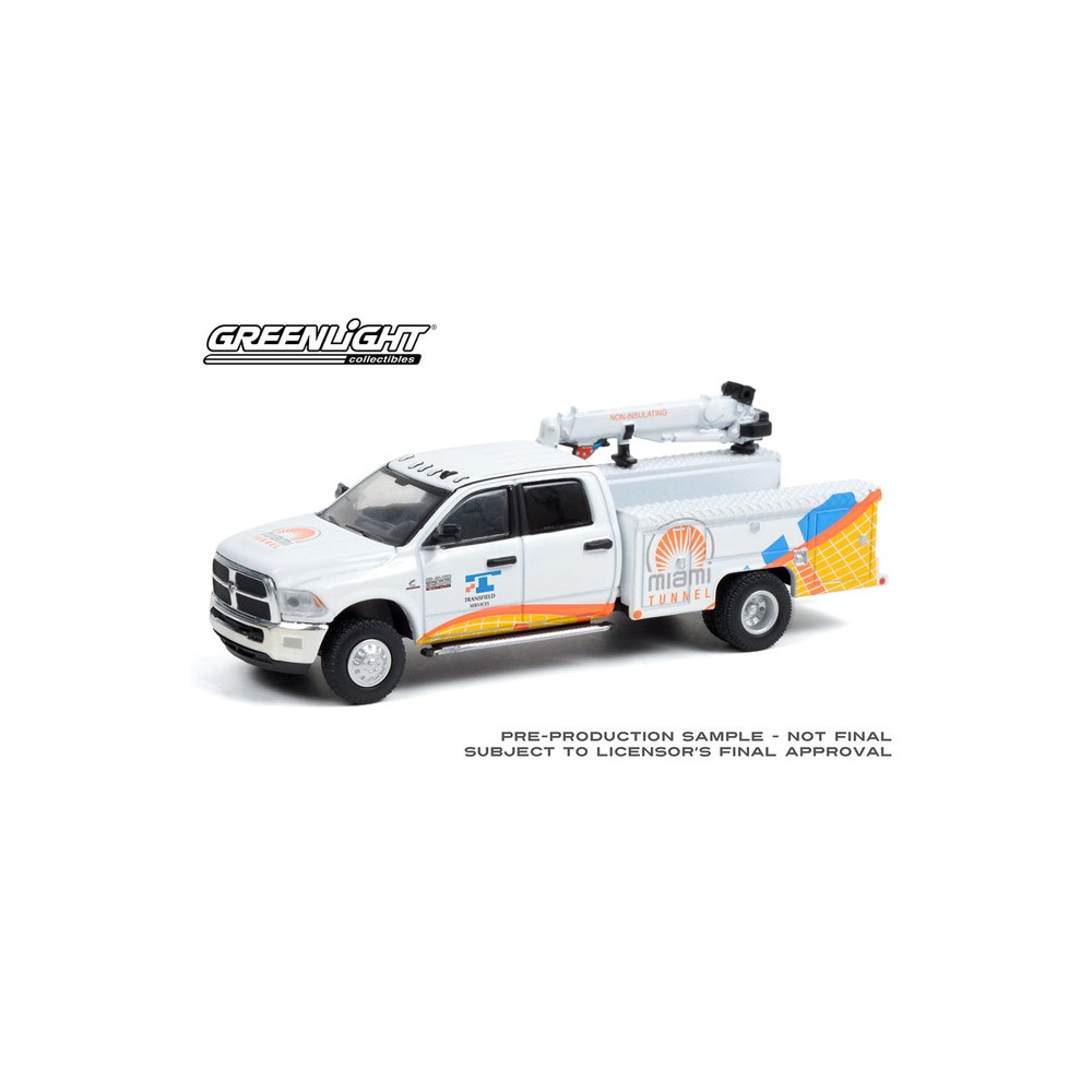 Greenlight Dually Drivers Series 7 - 2015 RAM 3500 Crane Truck Port of Miami Tunnel