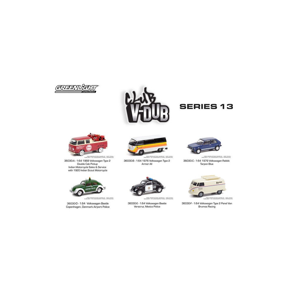 Greenlight Club Vee-Dub Series 13 - Six Car Set