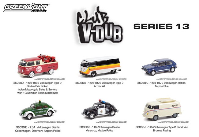 Greenlight Club Vee-Dub Series 13 - Six Car Set