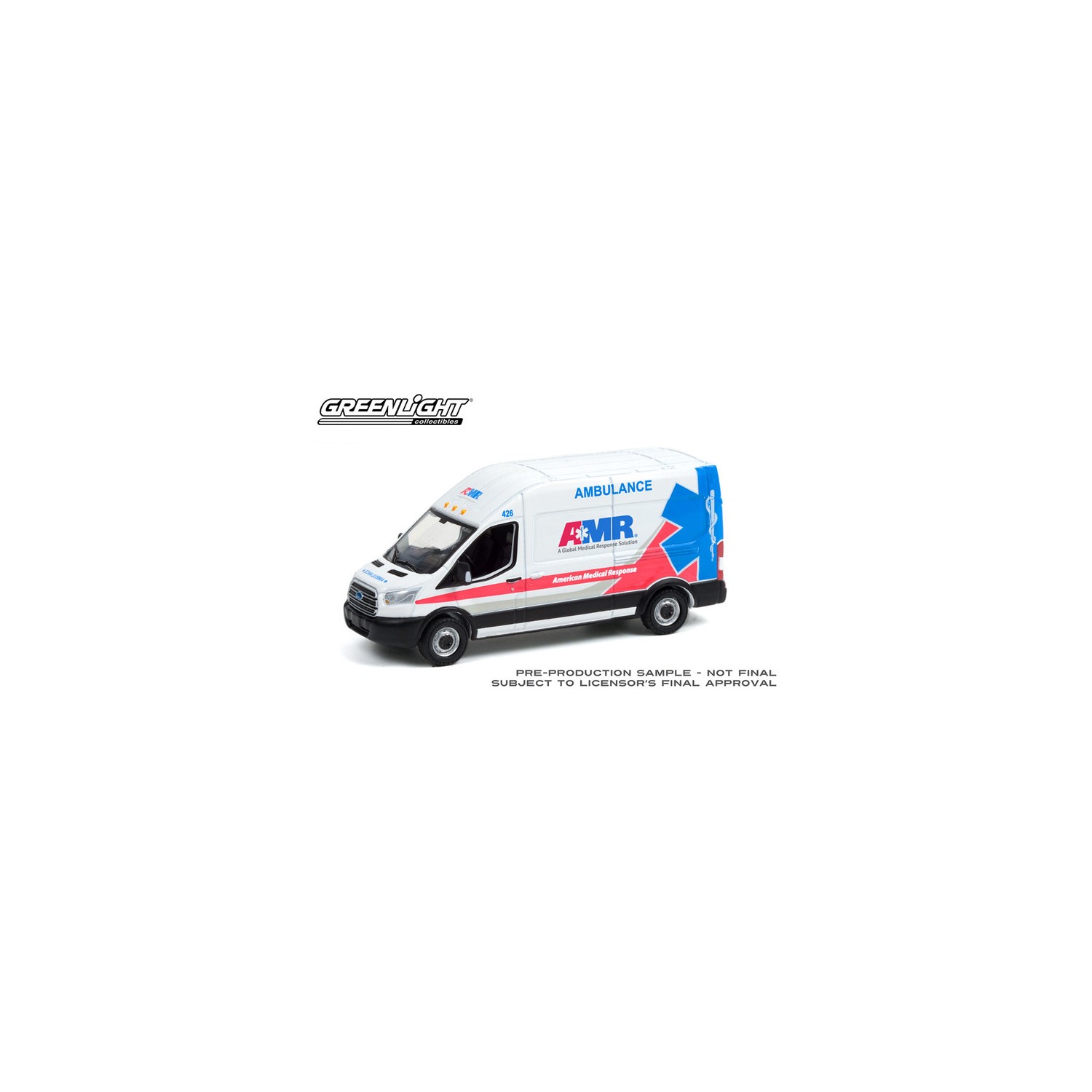 Greenlight Route Runners Series 3 - 2019 Ford Transit AMR Ambulance