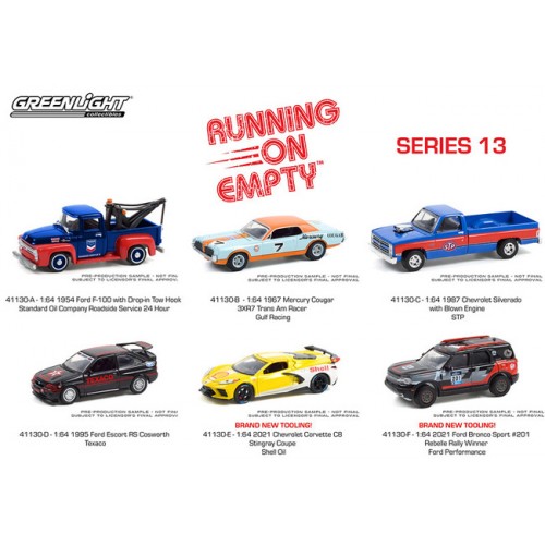 Greenlight Running on Empty Series 13 - Six Car Set