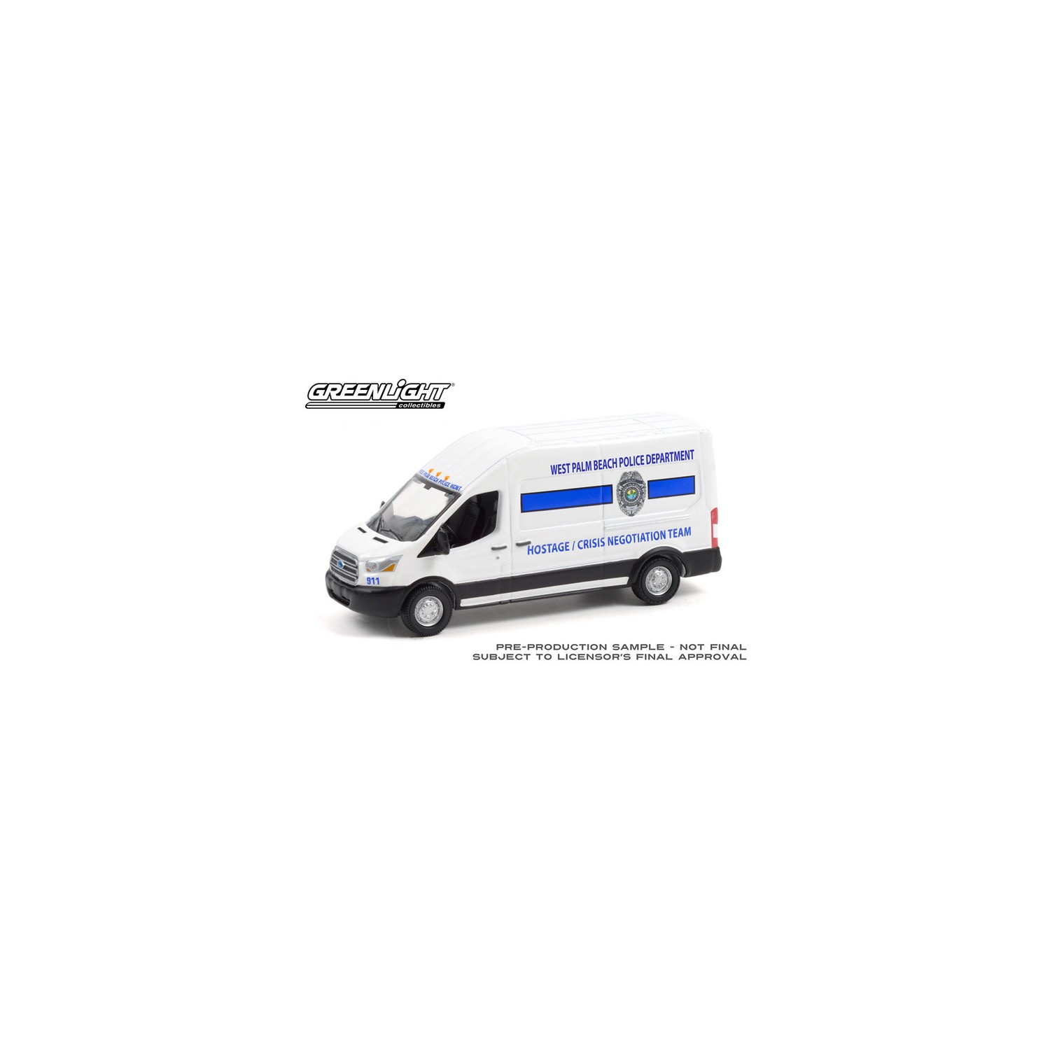 Greenlight Hobby Exclusive - 2020 Ford Transit West Palm Beach Police Department