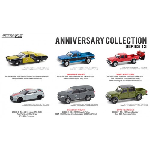 Greenlight Anniversary Collection Series 13 - Six Car Set
