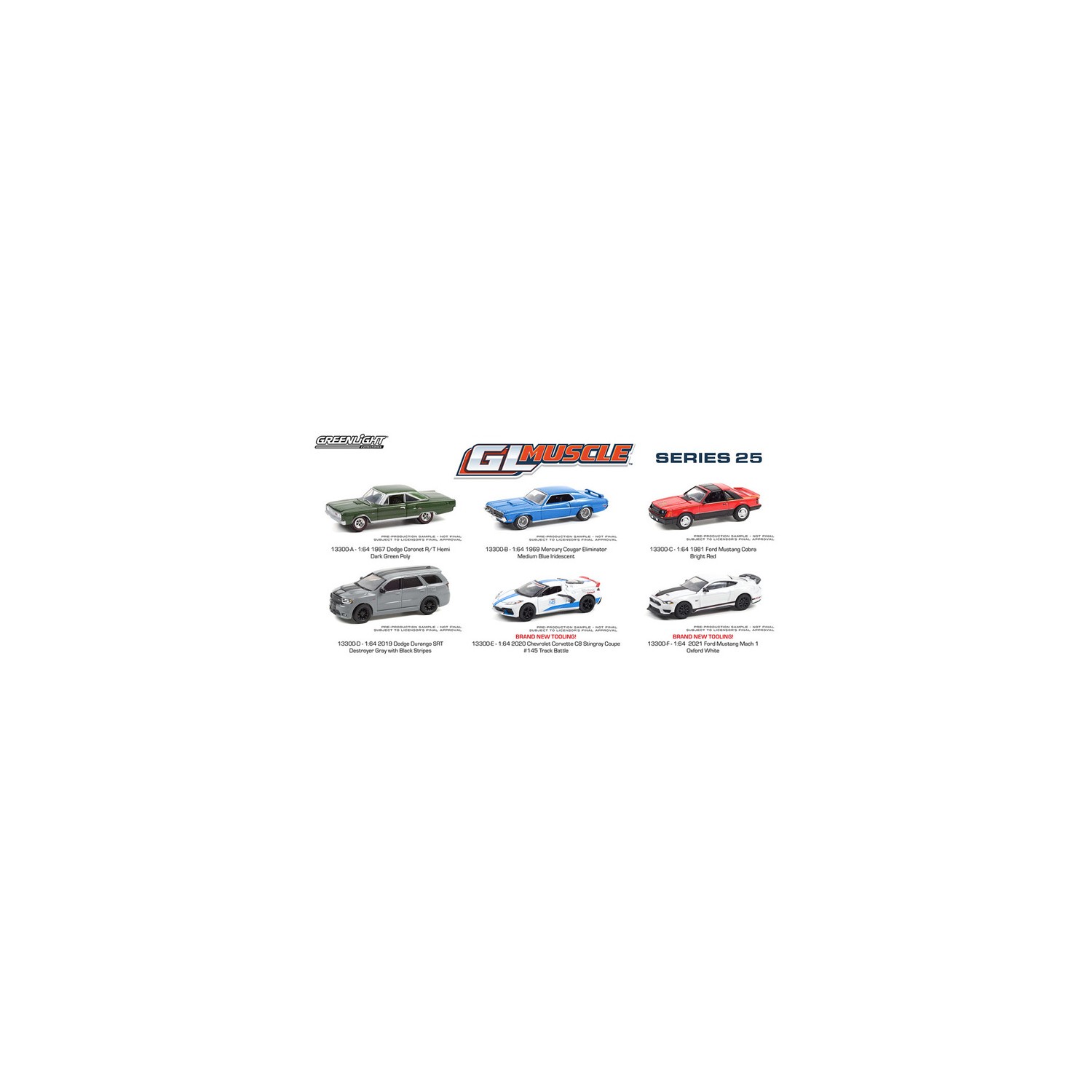 Greenlight GL Muscle Series 25 - Six Car Set