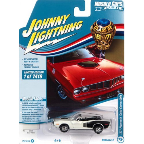 Johnny Lightning 2021 Muscle Cars USA Release 2A - 1971 Plymouth Cuda Convertible
