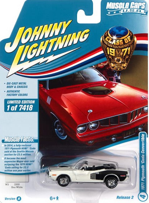 Johnny Lightning Muscle Cars USA - 1971 Plymouth Cuda Convertible