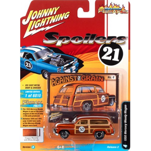Johnny Lightning  Street Freaks 2021 Release 2B - 1950 Mercury Woody Wagon