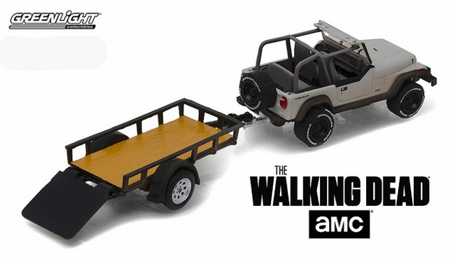 Greenlight Hitch & Tow Series 8 - Jeep Wrangler YJ and Utility Trailer