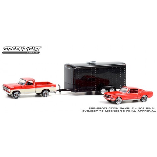 Greenlight Hollywood Hitch and Tow Series 9 - 1967 Ford F-100 with 1965 Ford Mustang Fastback