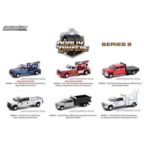 Greenlight Dually Drivers Series 8 - Six Truck Set