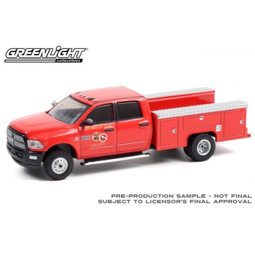 Greenlight Fire and Resue Series 1 - 2017 RAM 3500 Dually Rescue Truck Los Angeles County Fire Department