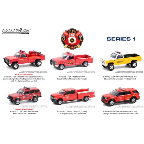 Greenlight Fire and Rescue Series 1 - Six Truck Set