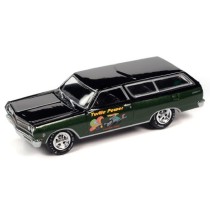 Johnny Lightning Muscle Cars USA 2021 Release 3A - 1965 Chevy Chevelle Wagon Turtle Wax