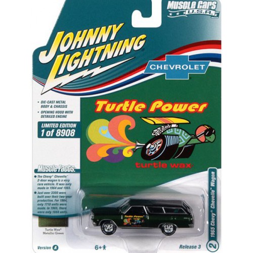 Johnny Lightning Muscle Cars USA 2021 Release 3A - 1965 Chevy Chevelle Wagon Turtle Wax