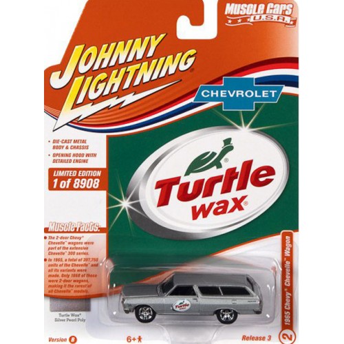 Johnny Lightning Muscle Cars USA 2021 Release 3B - 1965 Chevy Chevelle Wagon Turtle Wax