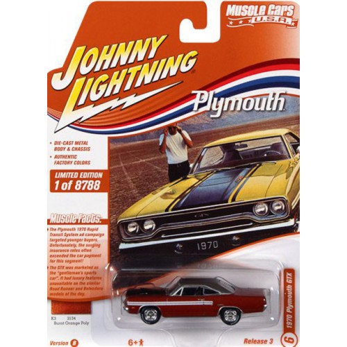 Johnny Lightning Muscle Cars USA 2021 Release 3B - 1970 Plymouth GTX