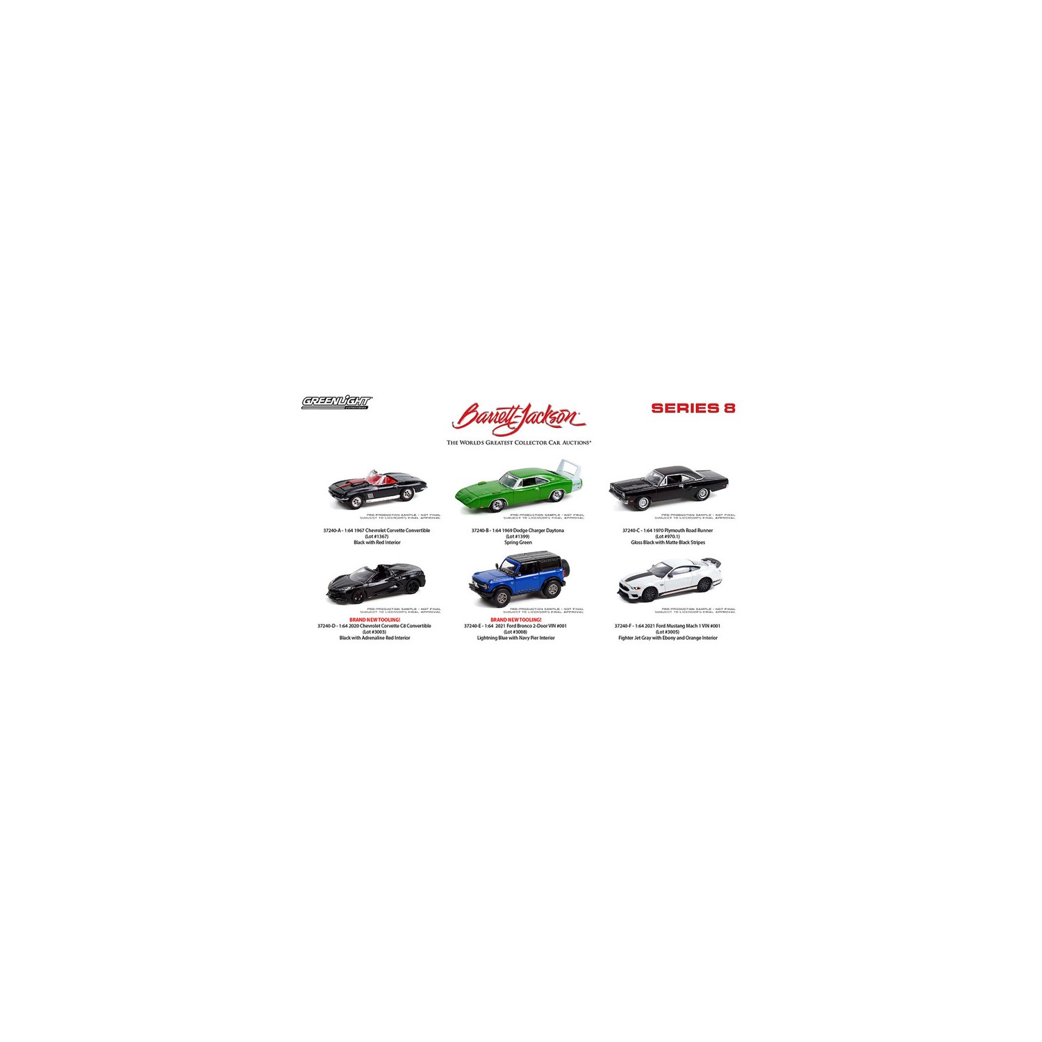 Greenlight Barrett-Jackson Series 8 - Six Car Set