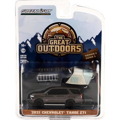 Greenlight The Great Outdoors Series 1 - 2021 Chevrolet Tahoe Z71 with Tent