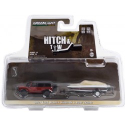 Greenlight Hitch and Tow Series 23 - 2021 Ford Bronco Wildtrak with Boat Trailer