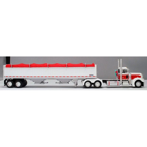 DCP by First Gear - Peterbilt 379 Day Cab with Wilson Pacesetter High Side Grain Trailer