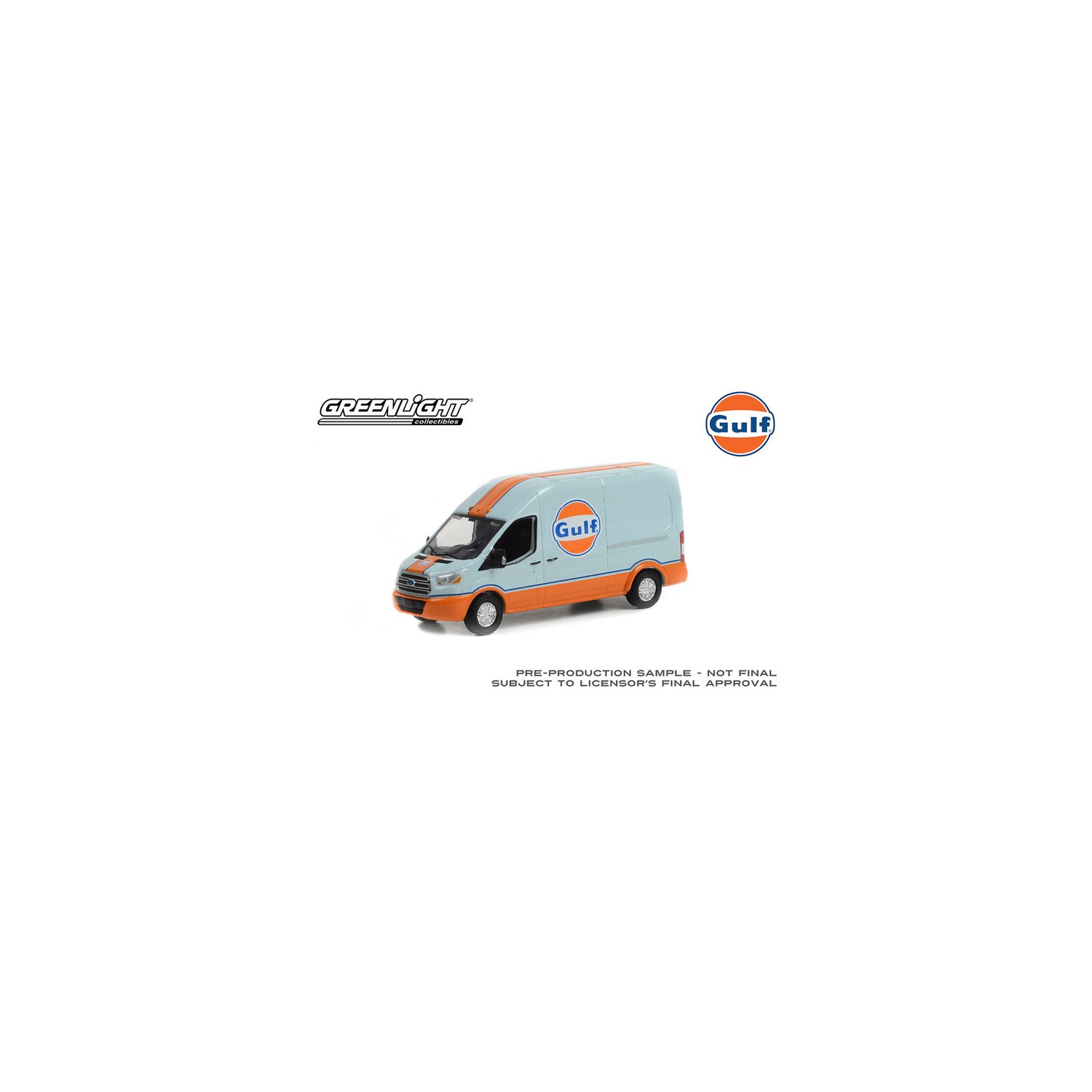 Greenlight Hobby Exclusive - 2019 Ford Transit LWB High Roof Gulf Oil