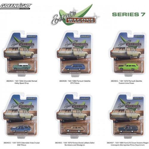 Greenlight Estate Wagons Series 7 - Six Car Set