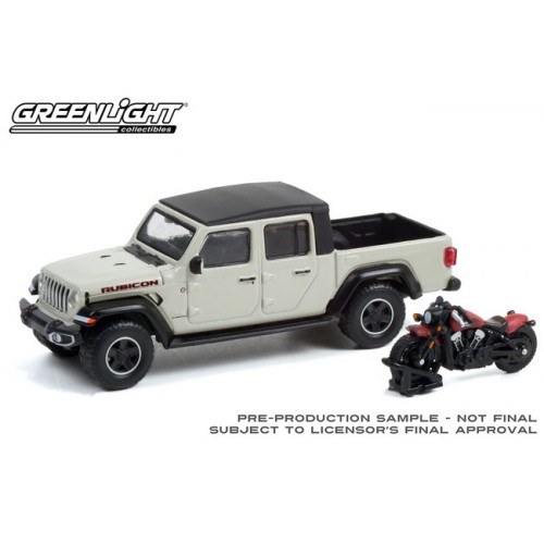 Greenlight The Hobby Shop Series 12 - 2020 Jeep Gladiator Rubicon with 2020 Indian Scout Bobber Icon