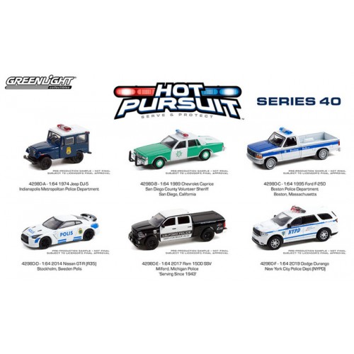 Greenlight Hot Pursuit Series 40 - Six Car Set
