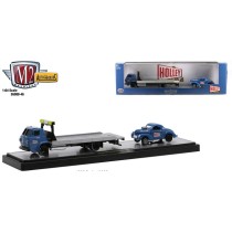 M2 Machines Auto-Haulers Series 46 - 1970 Dodge L600 Flatbed Truck with 1941 Willys Coupe Gasser