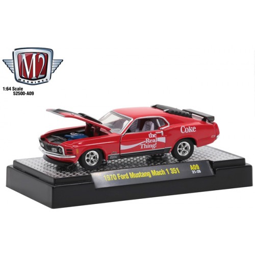 M2 Machines Coca-Cola Release A09 - 1970 Ford Mustang Mach I 351