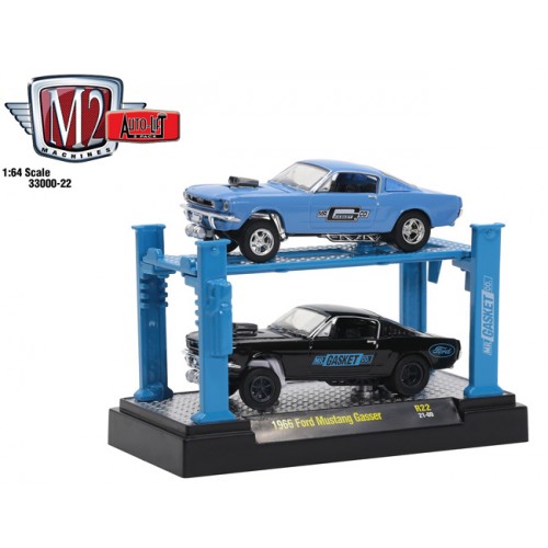 M2 Machines Auto-Lifts Release 22 - 1966 Ford Mustang Gasser Set