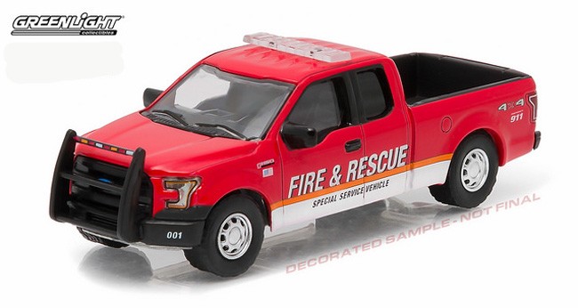 пожарный Scale model car 1:64 2015 FORD F-150 Fire & Rescue Special Service 