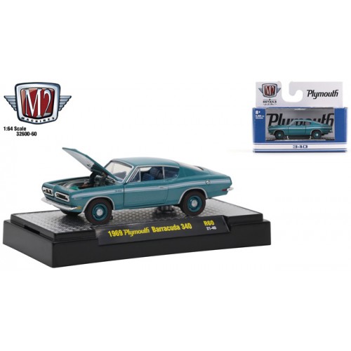 M2 Machines Detroit Muscle Release 60 - 1969 Plymouth Barracuda 340