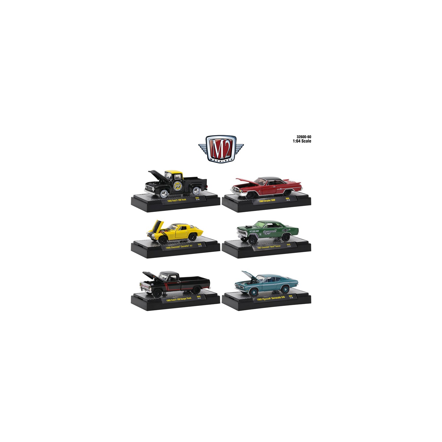 M2 Machines Detroit Muscle Release 60 - Six Car Set