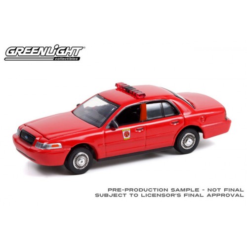 Z Scale 2001 Red Ford Fire Chief Car 