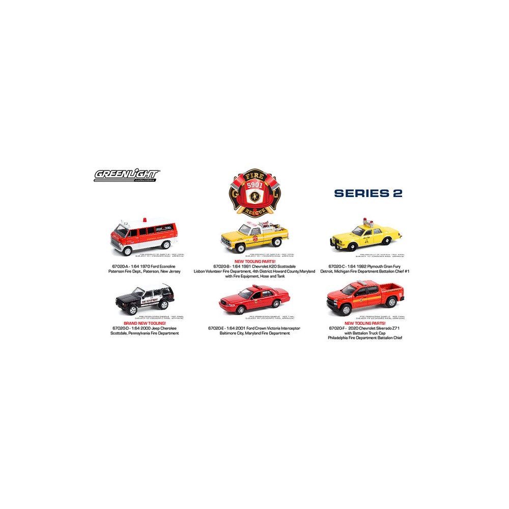 Greenlight Fire and Rescue Series 2 - Six Piece Set